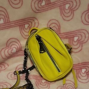 Aimee Kestenberg Bright Yellow Leather Crossbody Bag